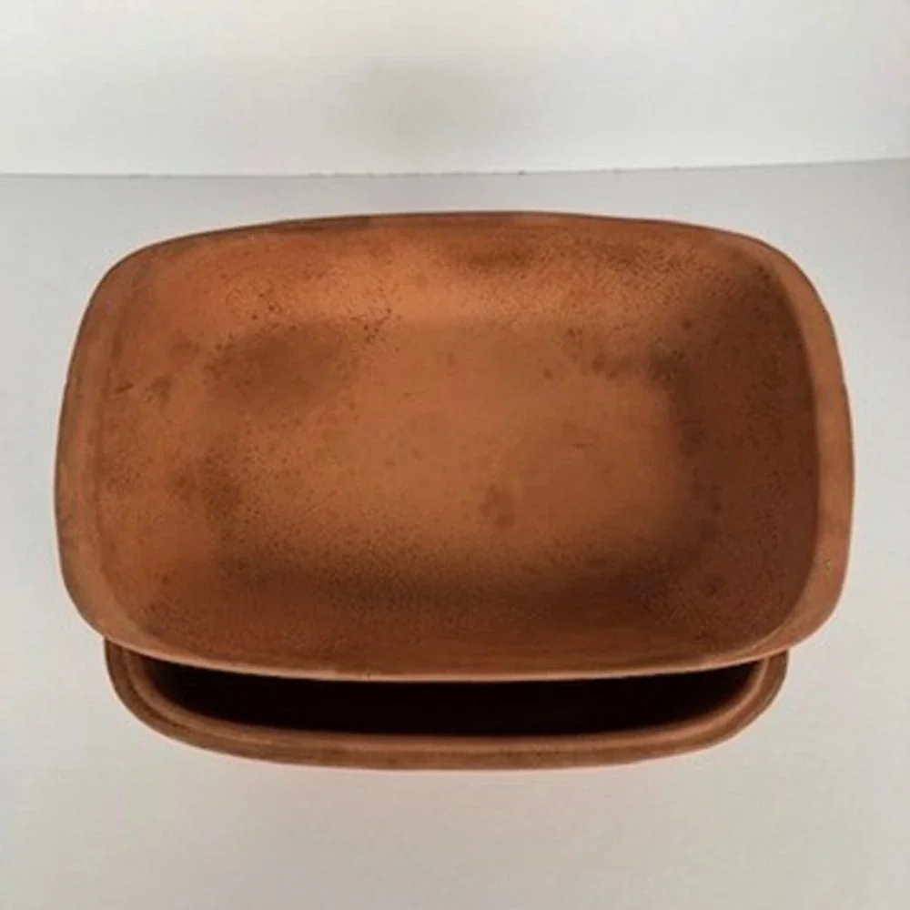 VTG ROMERTOPF #107 Terracotta Clay Baking Dutch Oven Roaster Bay West Germany